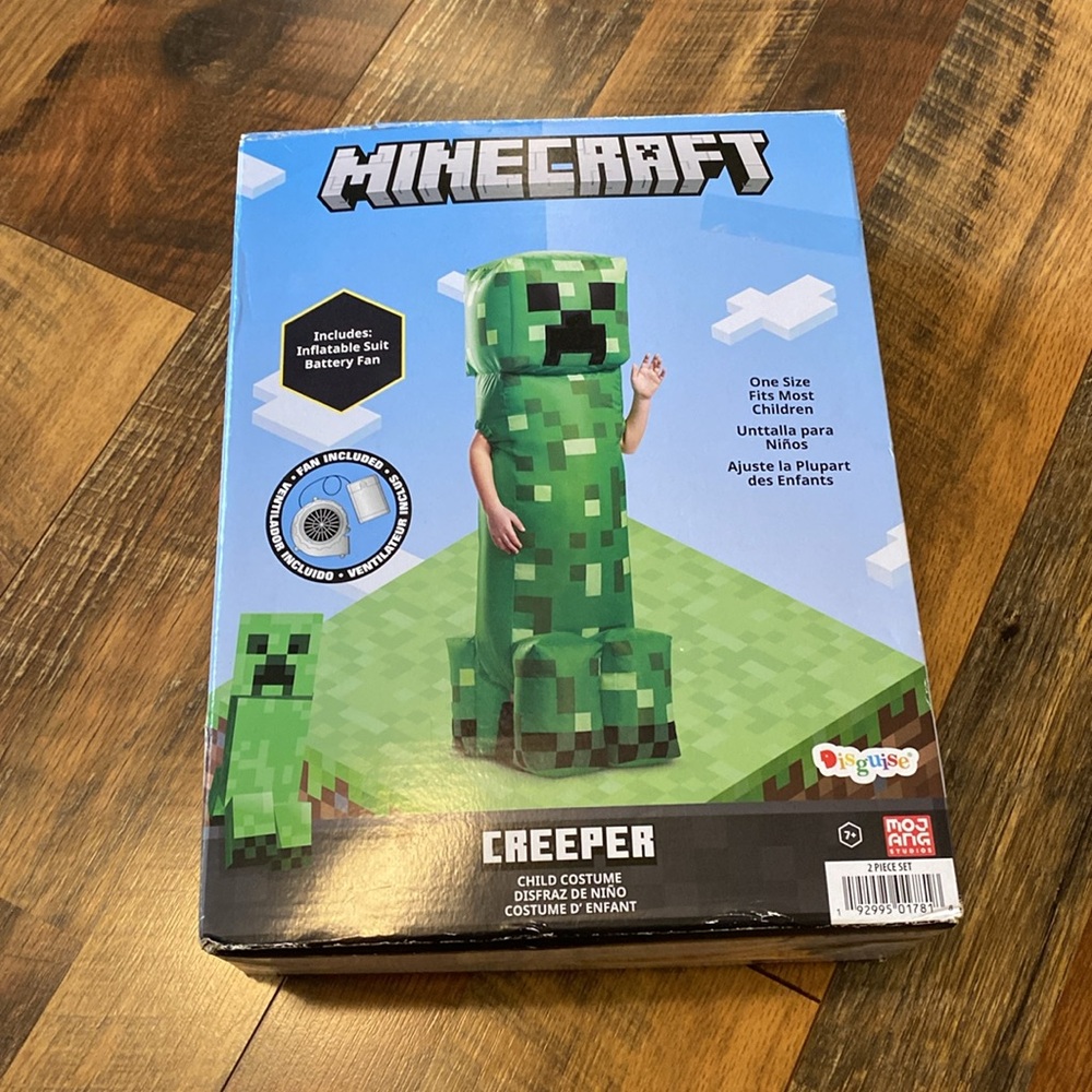 Minecraft Child Creeper Inflatable Halloween Costume One Size Fits Most Mojang